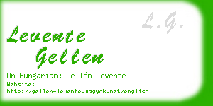 levente gellen business card